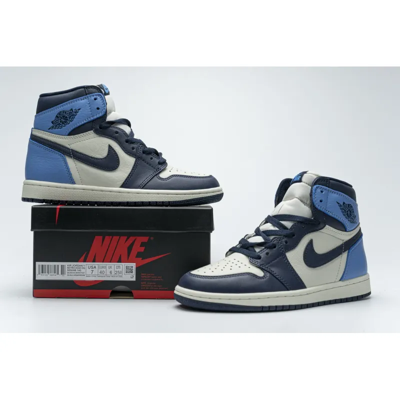Air Jordan 1 Retro High OG “Obsidian University Blue” 555088-140