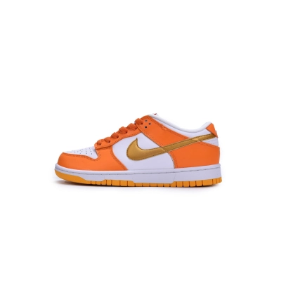 Nike Dunk Low White/Orange Blaze-Gold CU1726-002  01