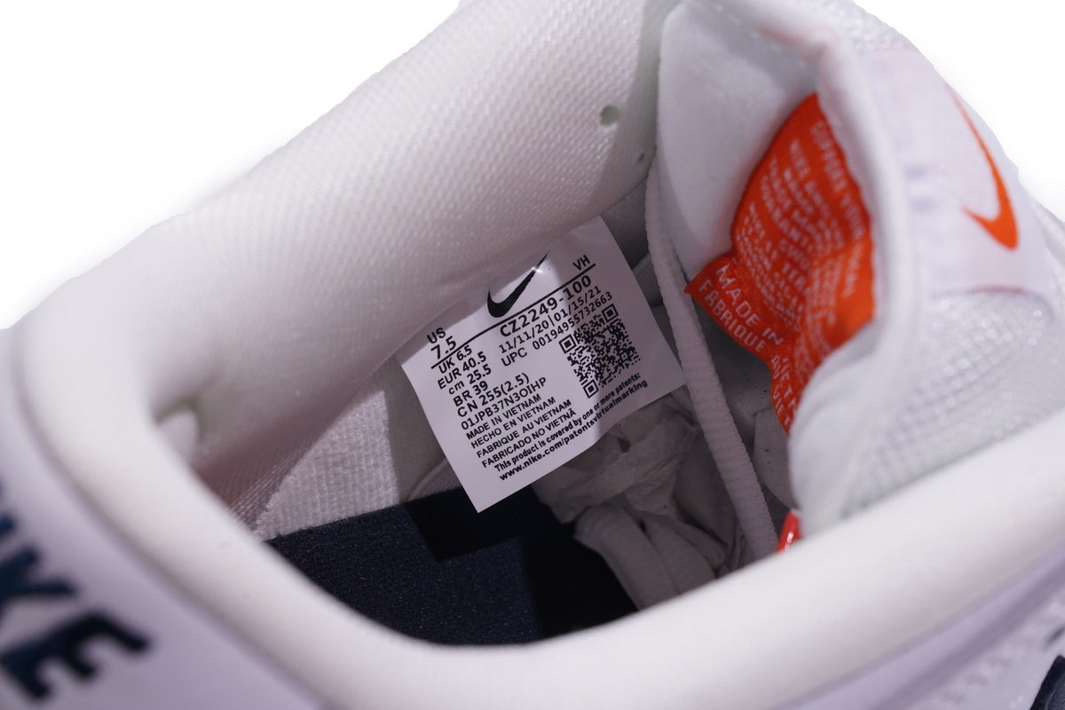 Nike SB Dunk Low Pro Orange Label White Navy CZ2249-100 ??