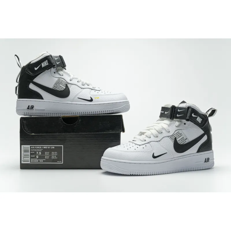 Nike Air Force 1 Mid 07 LV8 Utility White Black 804609-103