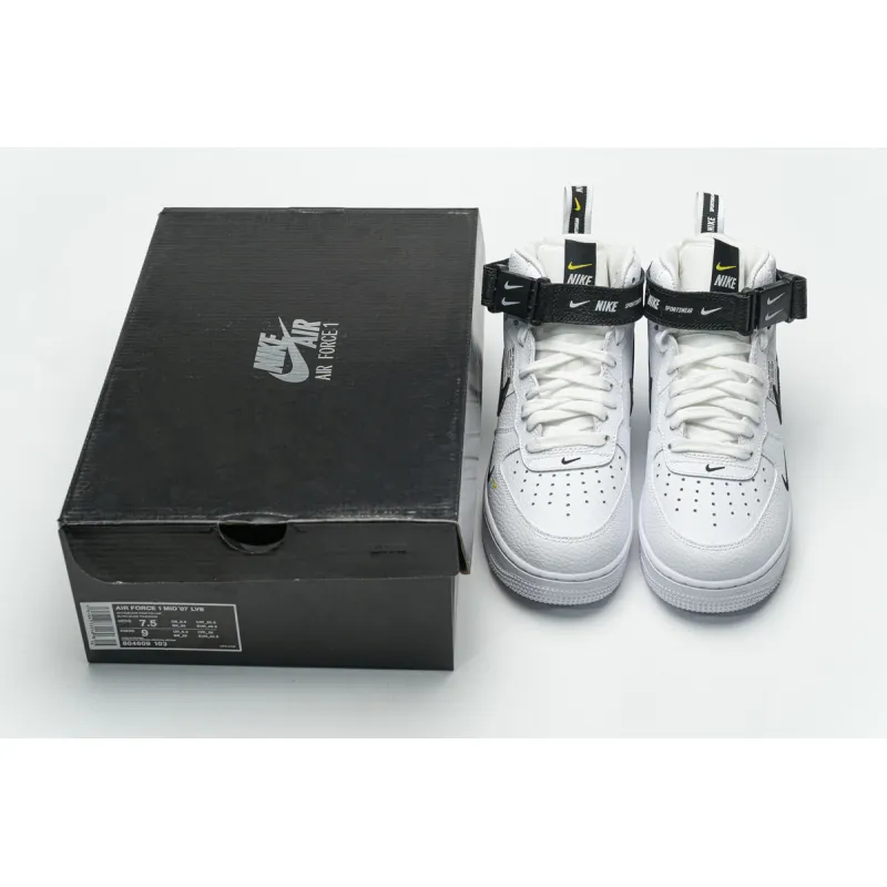 Nike Air Force 1 Mid 07 LV8 Utility White Black 804609-103