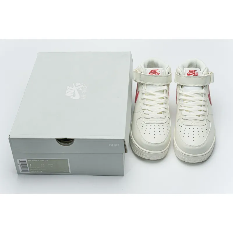 Nike Air Force 1 Mid ‘07 Sail University Red 315123-126