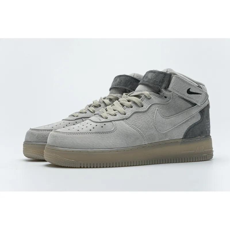 Reigning Champ x Nike Air Force 1 Mid Suede Light Grey 807618-200