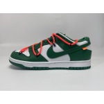 nike dunk low off white pine green