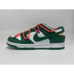 nike dunk low off white pine green