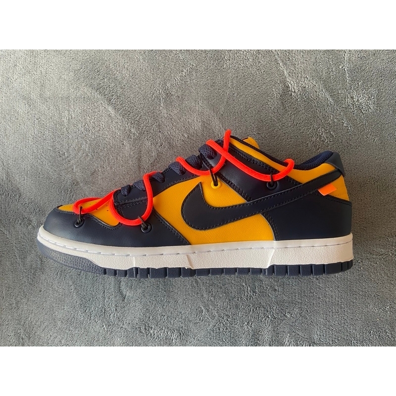OFF WHITE X Nike Dunk SB Low White Michigan  CT0856-700??nike