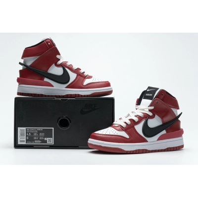 Ambush x Nike Dunk High Varsity Red Black White  CU7544-102  02