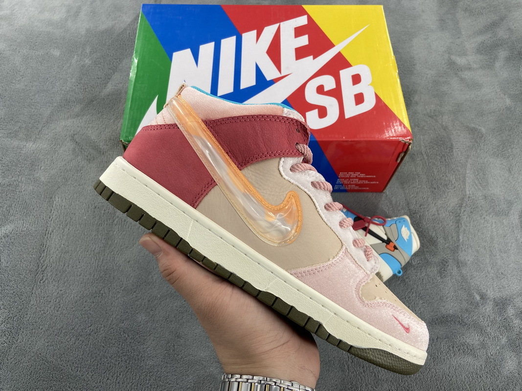 Social Status x Nike Dunk Mid Strawberry Milk DJ1173-600 ??nike