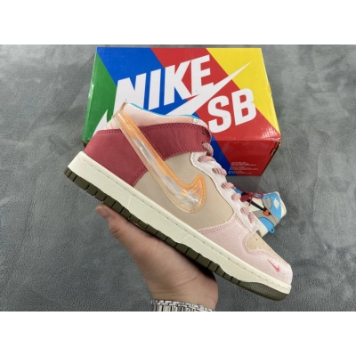 Social Status x Nike Dunk Mid Strawberry Milk DJ1173-600  02