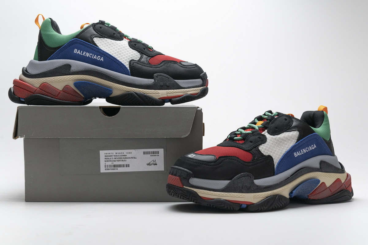 Balenciaga Triple S Green Red 490672 W09O5 1068 ??