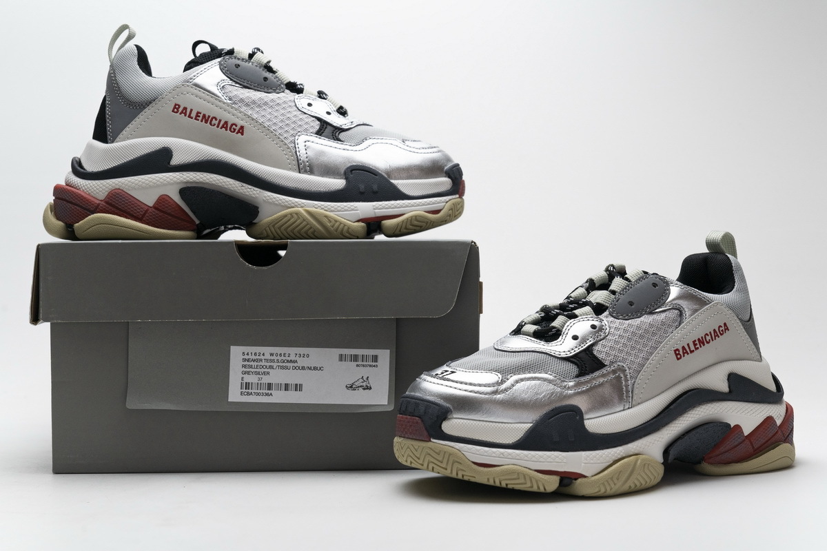 Balenciaga Triple S Grey Silver 541624 W06E2 7320 ??
