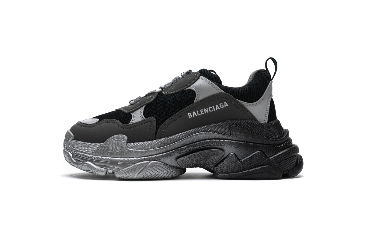 Balenciaga Triple S Black Grey Silver 483546 W06F1 0841 ??
