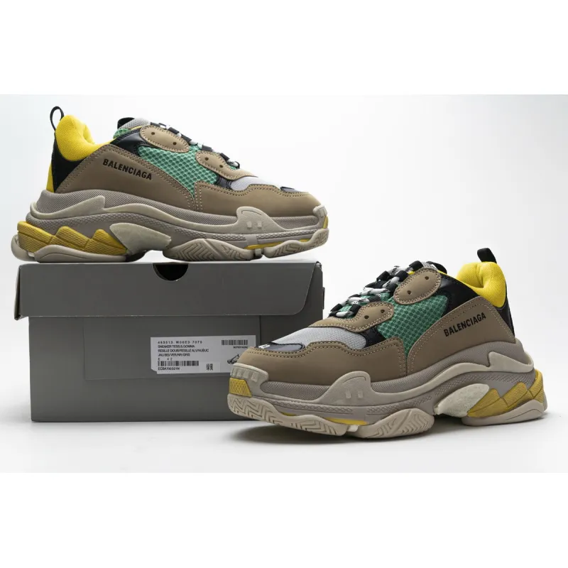  Balenciaga Triple S Green Yellow  483513 W06E3 7070??