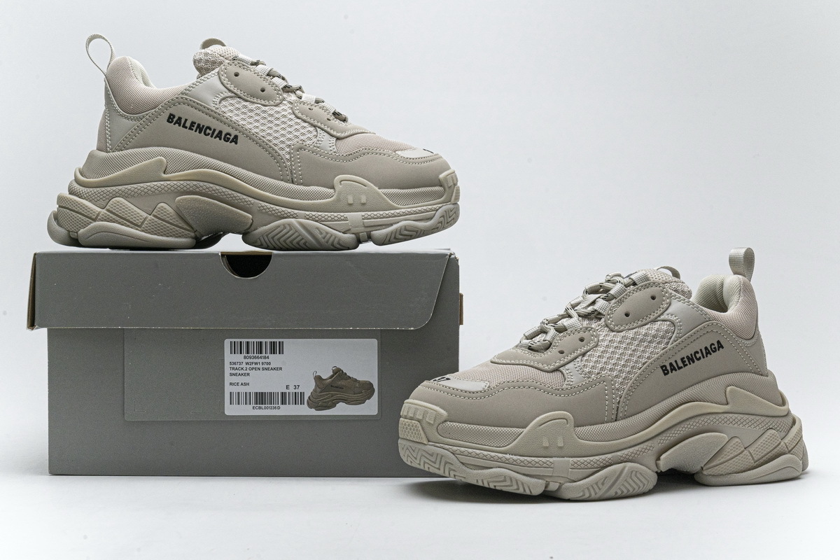 balenciaga triple s rice ash Women