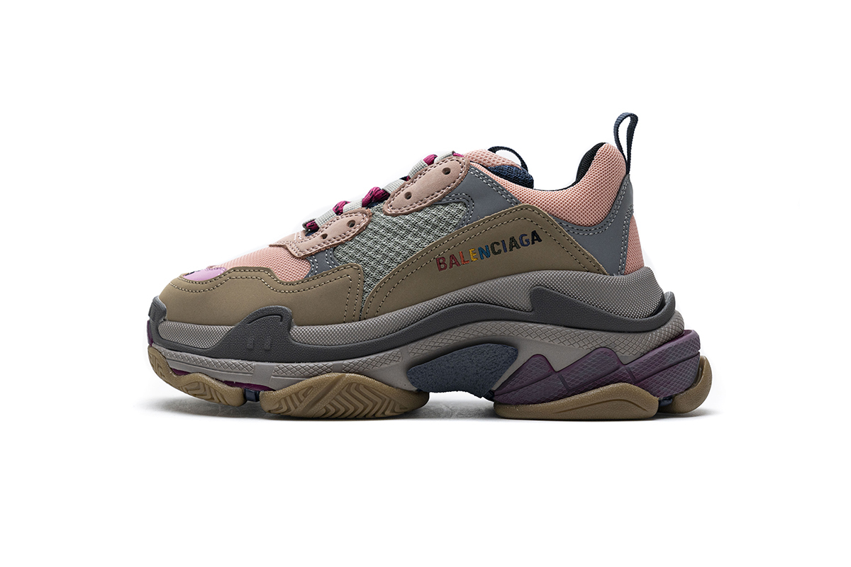  Balenciaga Triple S Grey Pink  490672 W09O5 1036??