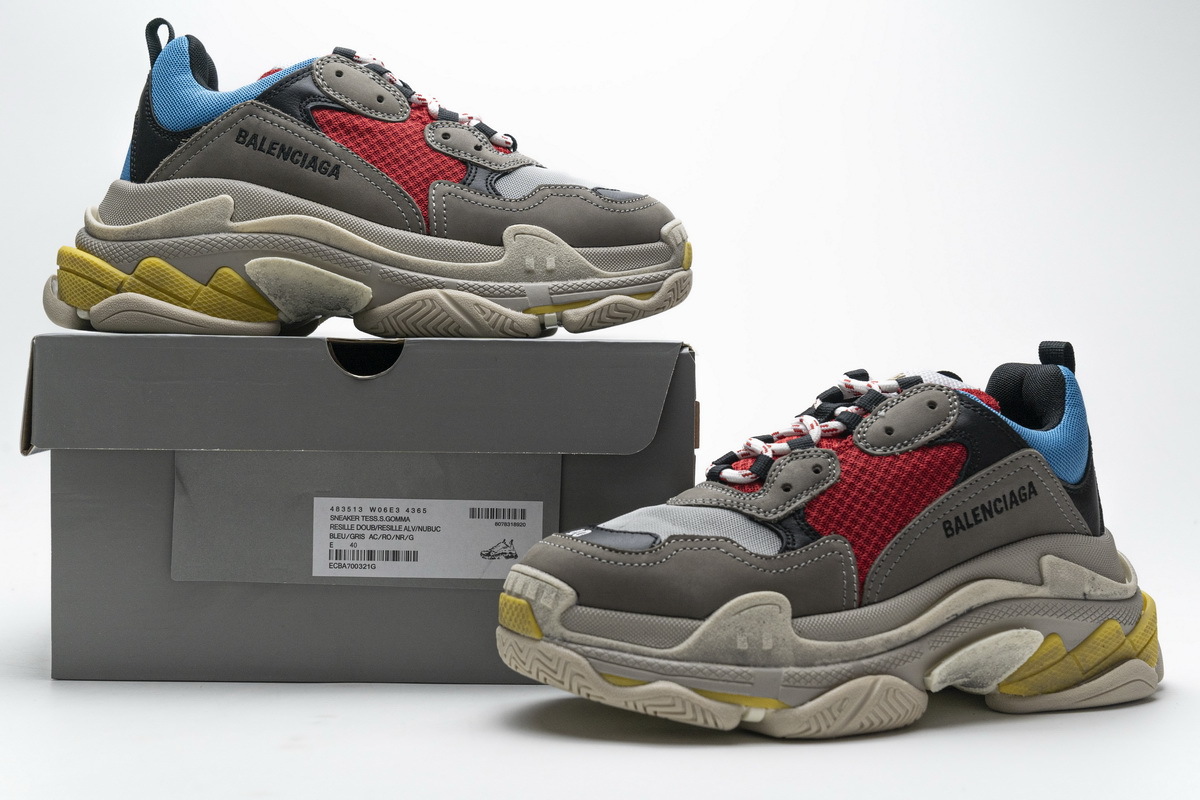 Balenciaga Triple S Blue Red 483513 W06E3 4365 ??