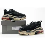 balenciaga triple s black red men