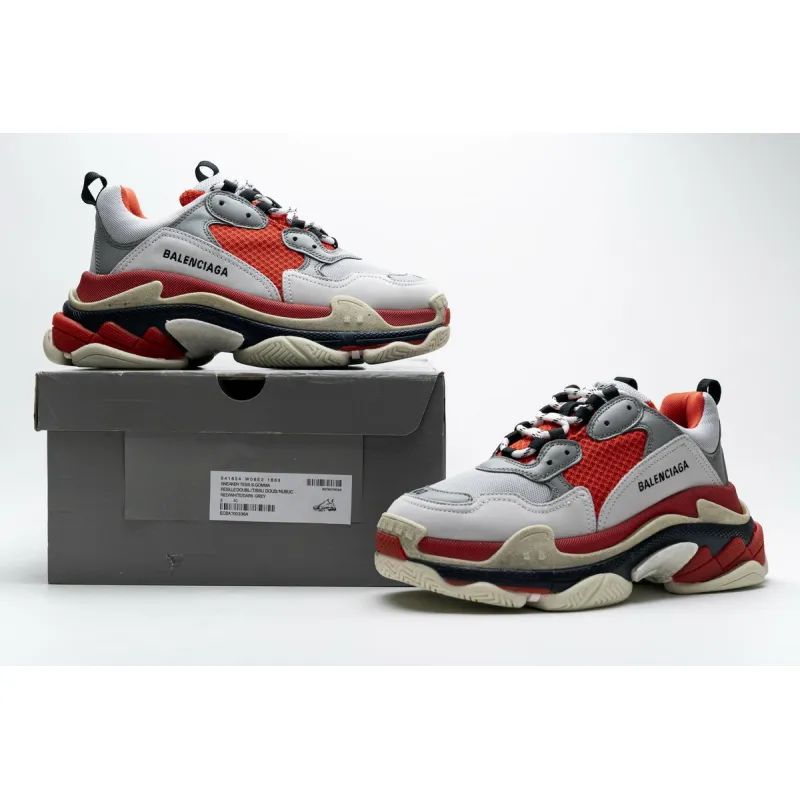 Balenciaga Triple S Red White Dark Grey 541624 W06E2 1863 ??