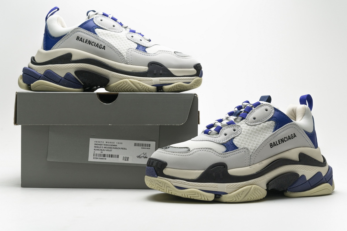 Balenciaga Triple S Black Blue Violet  490672 W09O5 1005 ??