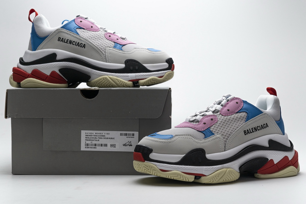 Balenciaga Triple S Pink Bright Blue 541624 W06E2 1150 ??