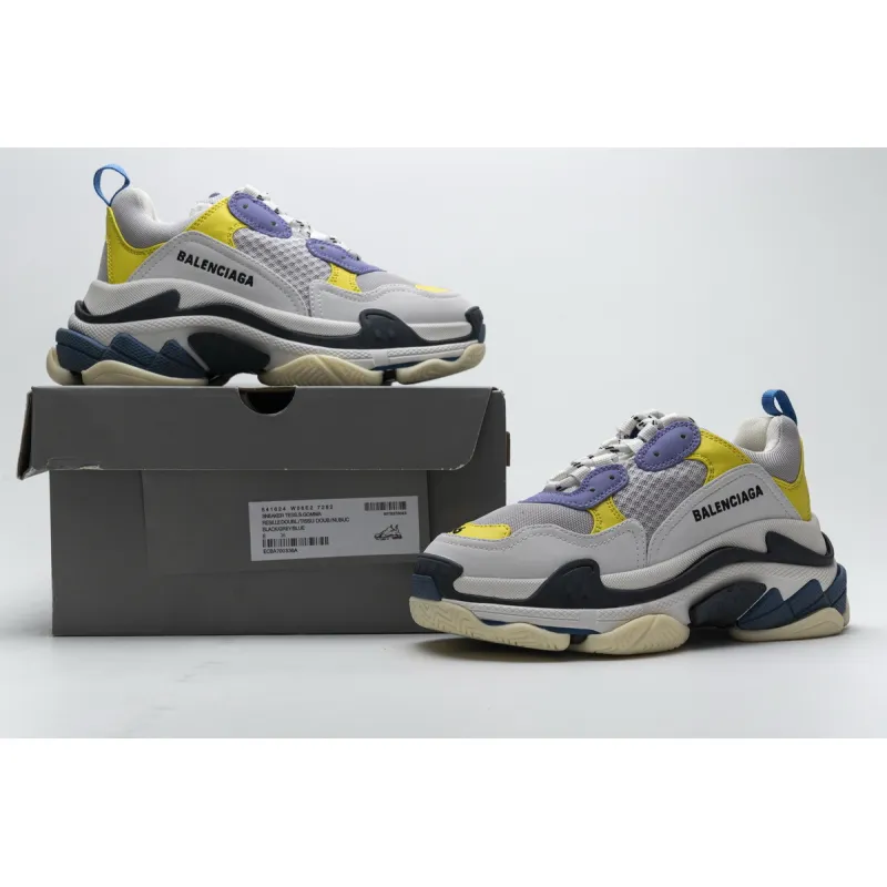 Balenciaga Triple S Black Grey Blue 541624 W06E2 7282 ??