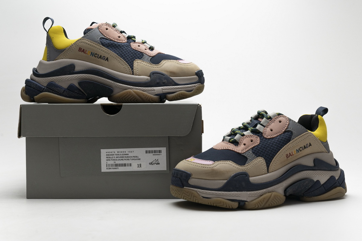 Balenciaga Triple S Grey Yellow 490672 W09O5 1027 ??