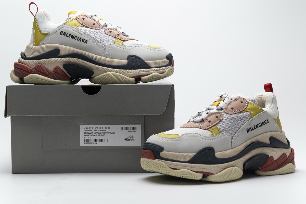 Balenciaga Triple S Black Yellow Pink 490672 W09O5 9035 ??