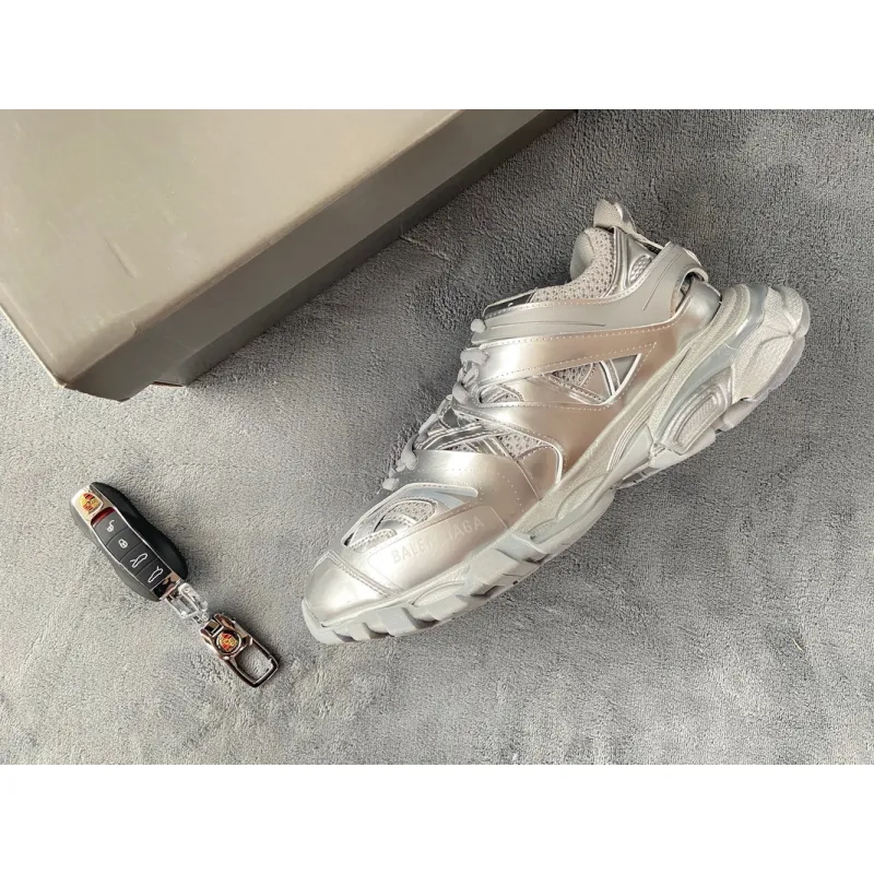 Balenciaga Track.2 Open Sneaker Bright Silver 542436 W2FS3 8100 ??