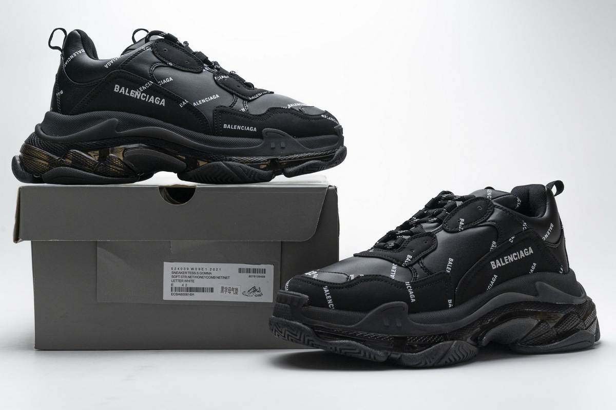 Balenciaga Triple S Letter Black 524039 W09E1 2021 ??