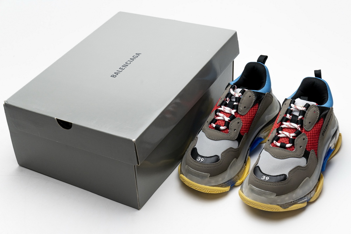 Balenciaga Triple S Blue Red 544351 W09O1 2120 ??