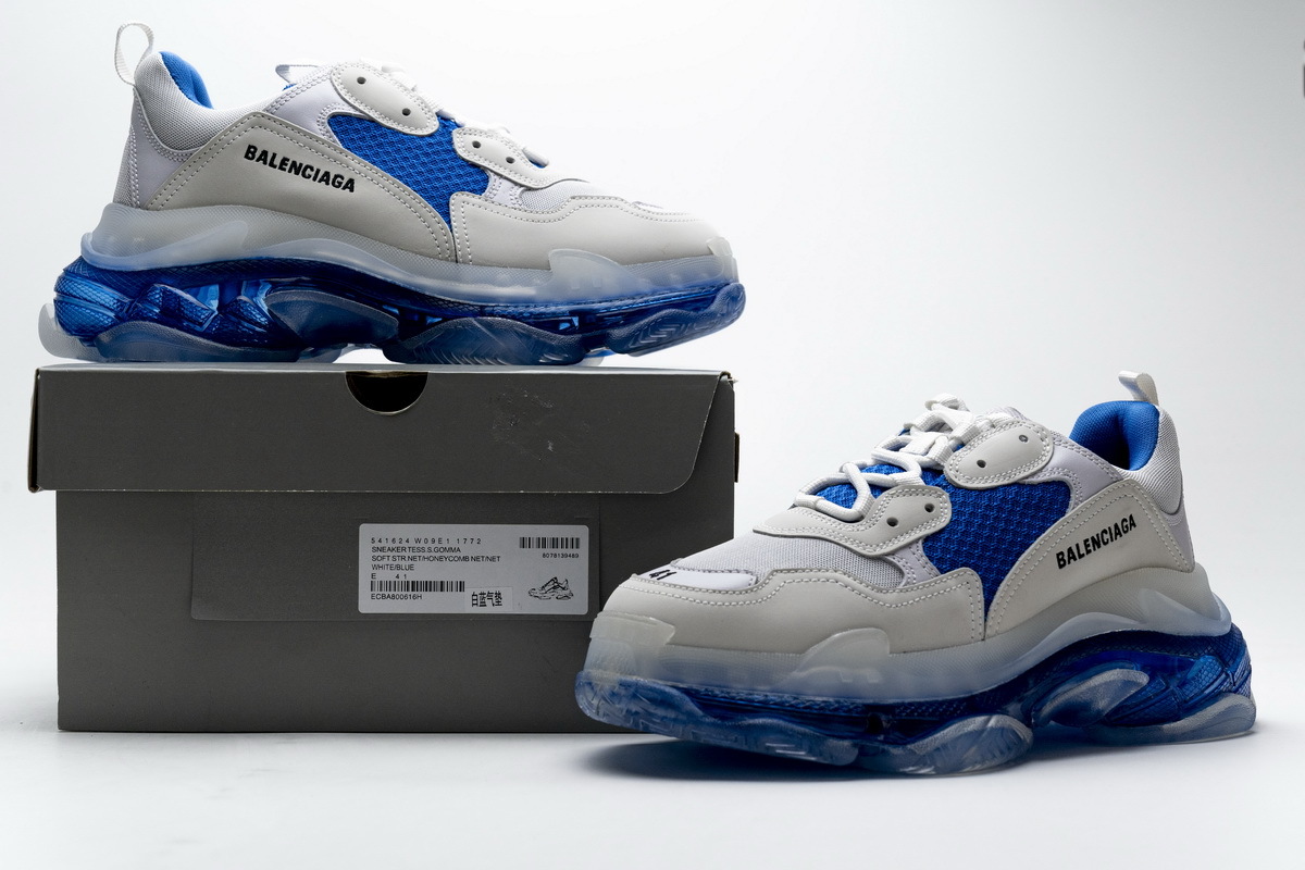 Balenciaga Triple S White Blue 541624 W09E1 1772 ??