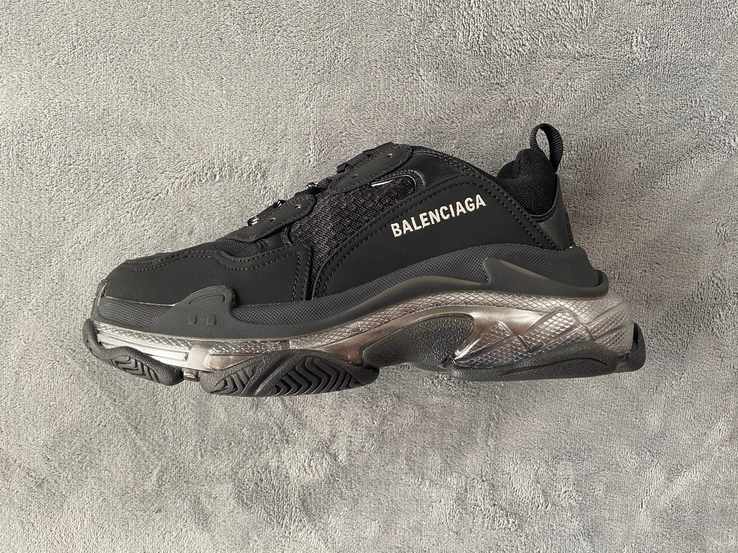 Balenciaga Triple S Black Silver 544351 W2FB2 1001 ??