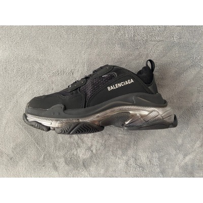 Balenciaga Triple S Black Silver 544351 W2FB2 1001  01