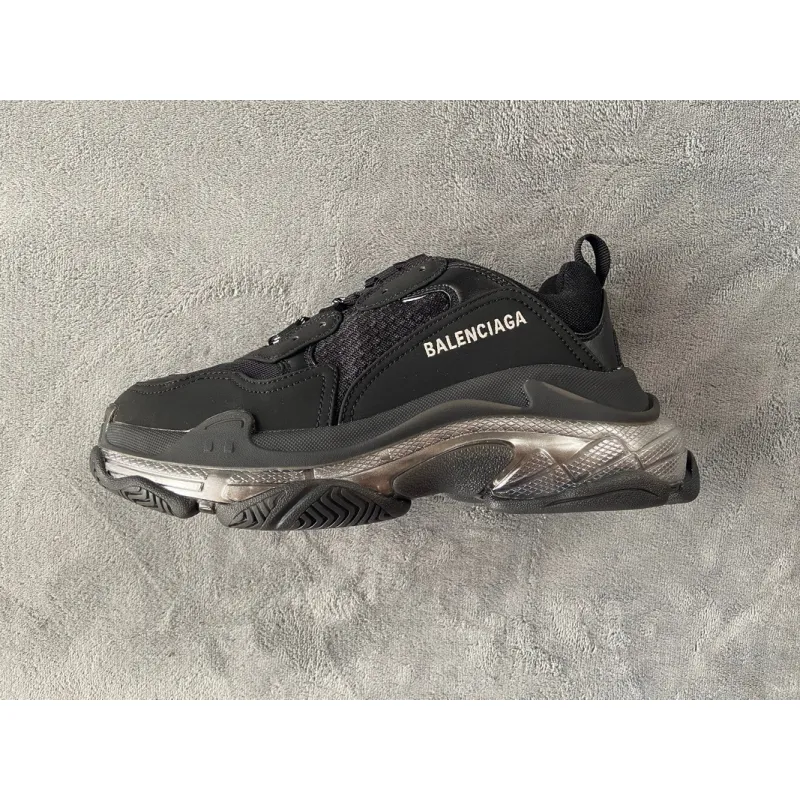 Balenciaga Triple S Black Silver 544351 W2FB2 1001 ??