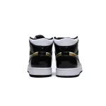 Air Jordan 1 Mid SE Black Gold Patent Leather 852542-007 ??