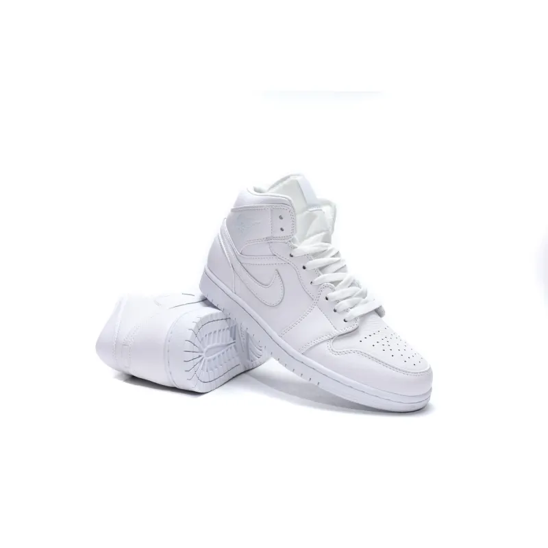 Air Jordan 1 Mid White 554724-129