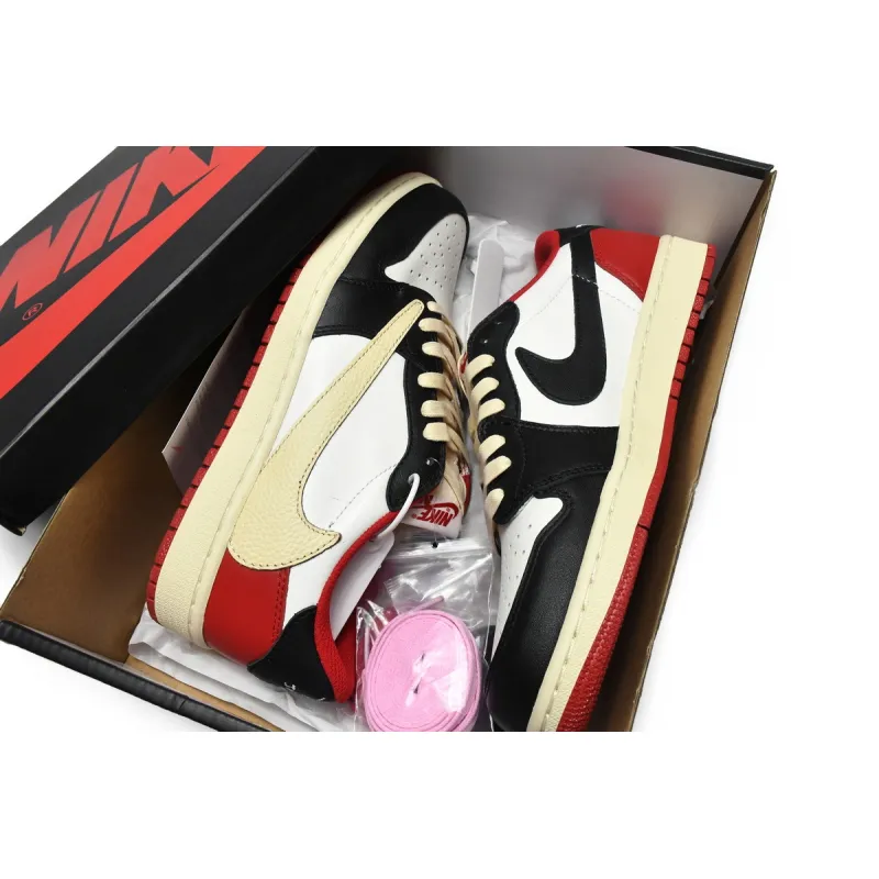 Travis Scott x Air Jordan 1 Low Black Red DM7866-166