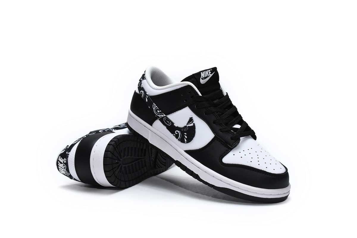 dunk low black paisley