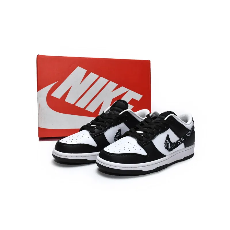 nike dunk black paisley