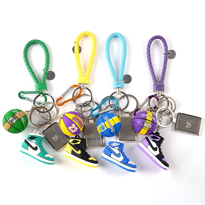 AJ 3D Mini Shoe Model Car Key Chain Backpack Bag Pendant Couple Basketball Pendant