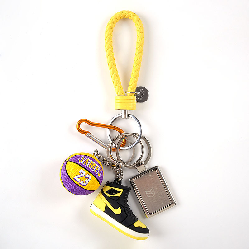AJ 3D Mini Shoe Model Car Key Chain Backpack Bag Pendant Couple Basketball Pendant