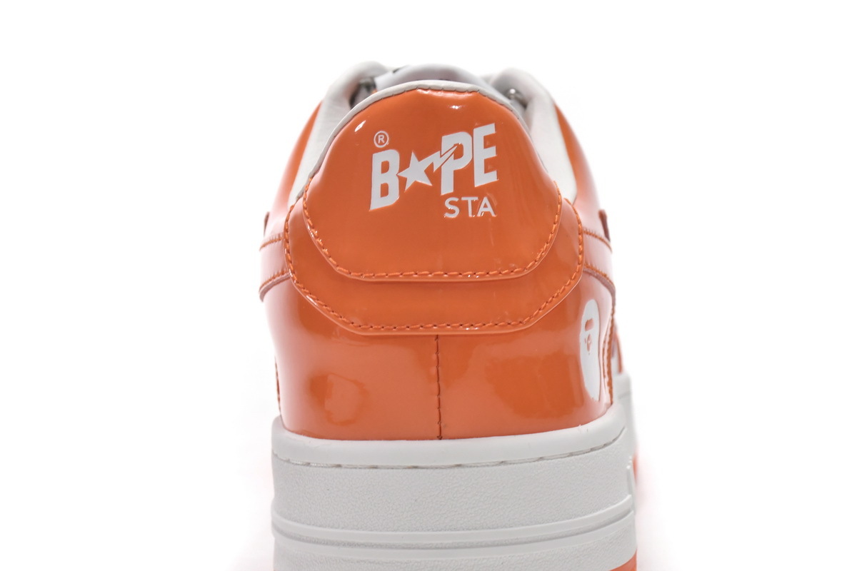 Bape Sk8 Sta Low White Orange 1G70-109-0017