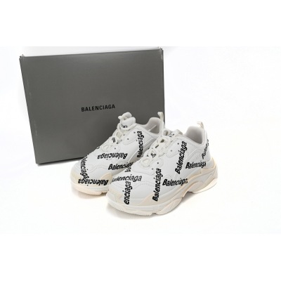 Balenciaga Triple S Allover Logo White 524039 W2FAB 9010 02