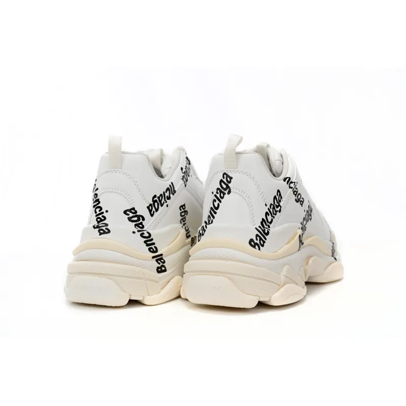 Balenciaga Triple S Allover Logo White 524039 W2FAB 9010