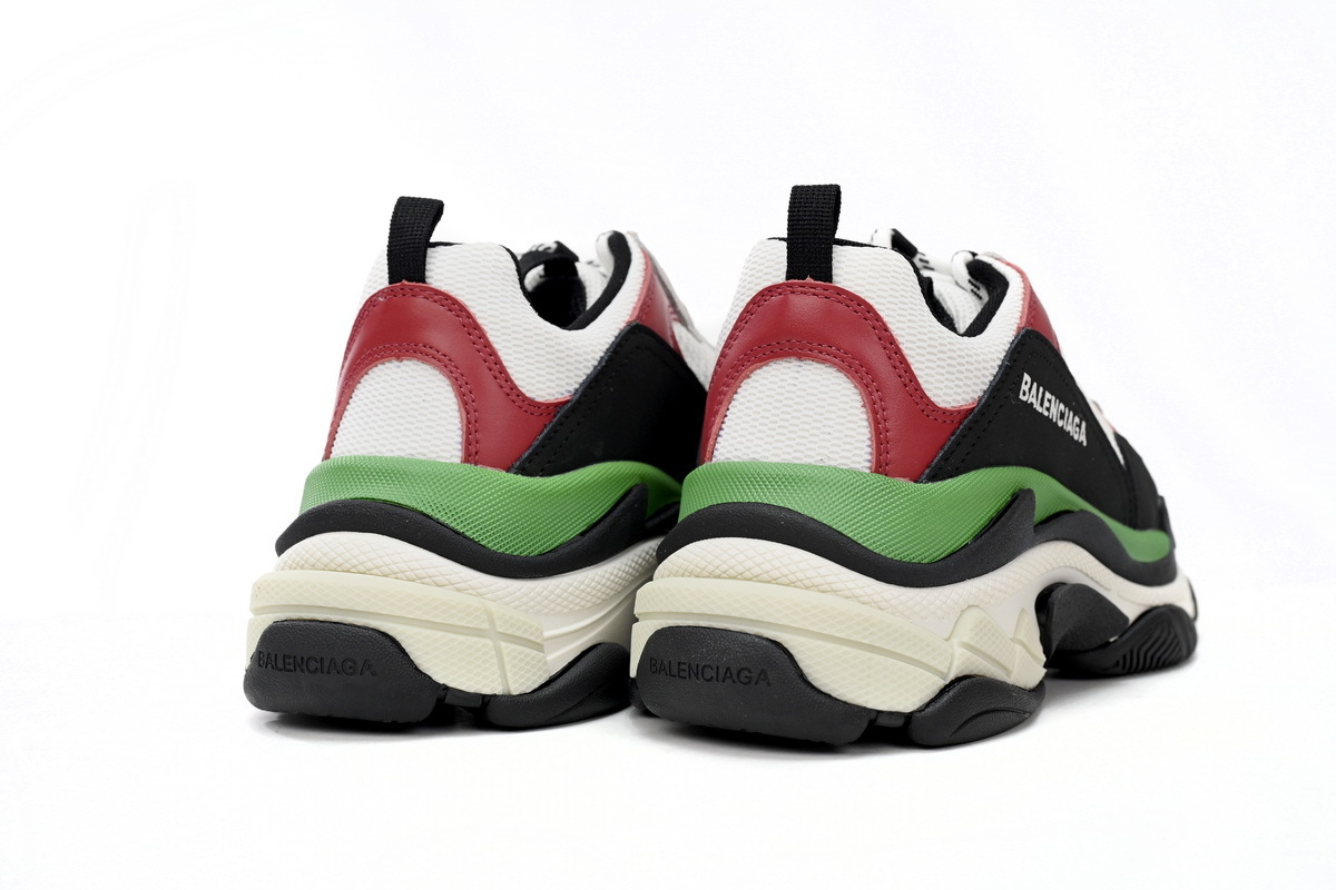Balenciaga Triple White red and Green 524039 W090H 7078
