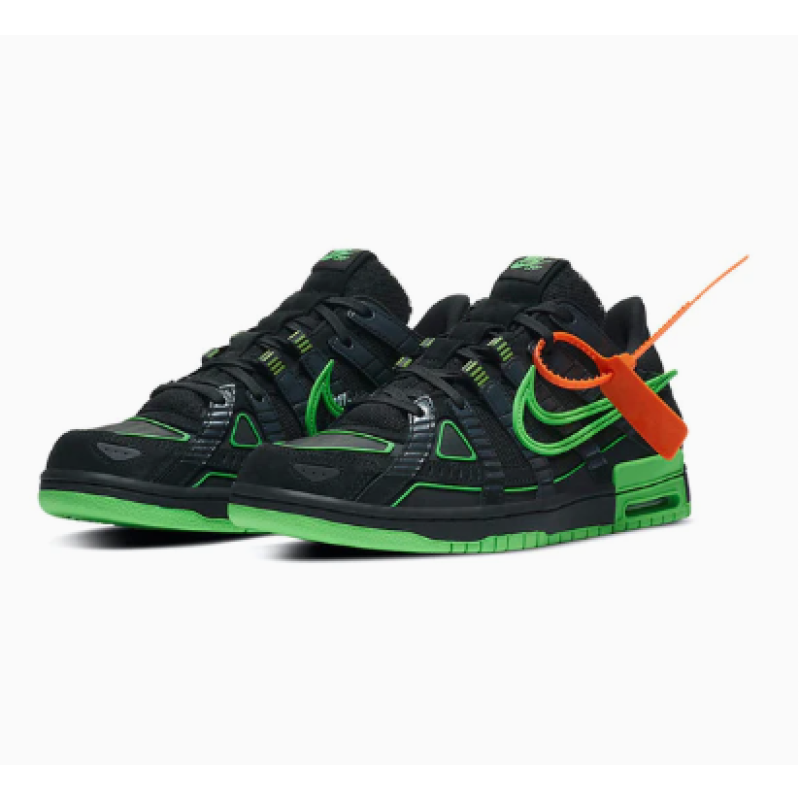 Fake Off-White x Air Rubber Dunk Green Strike