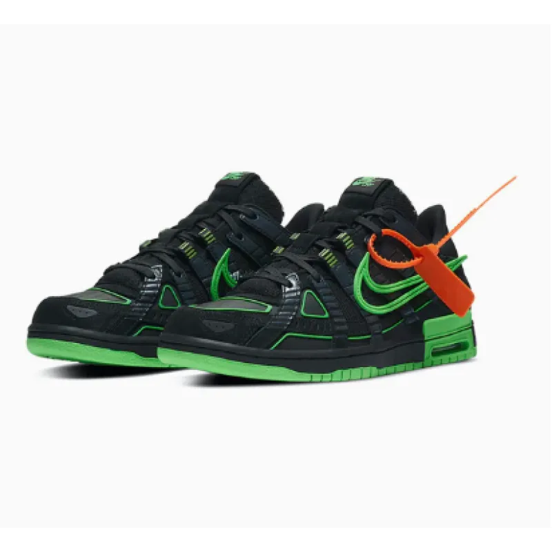 Fake Off-White x Air Rubber Dunk Green Strike