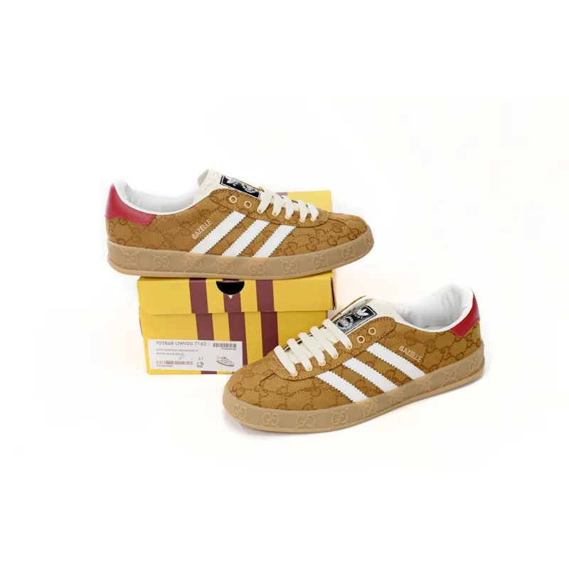 Adidas x Gucci Gazelle Beige Brown 'GG Monogram'