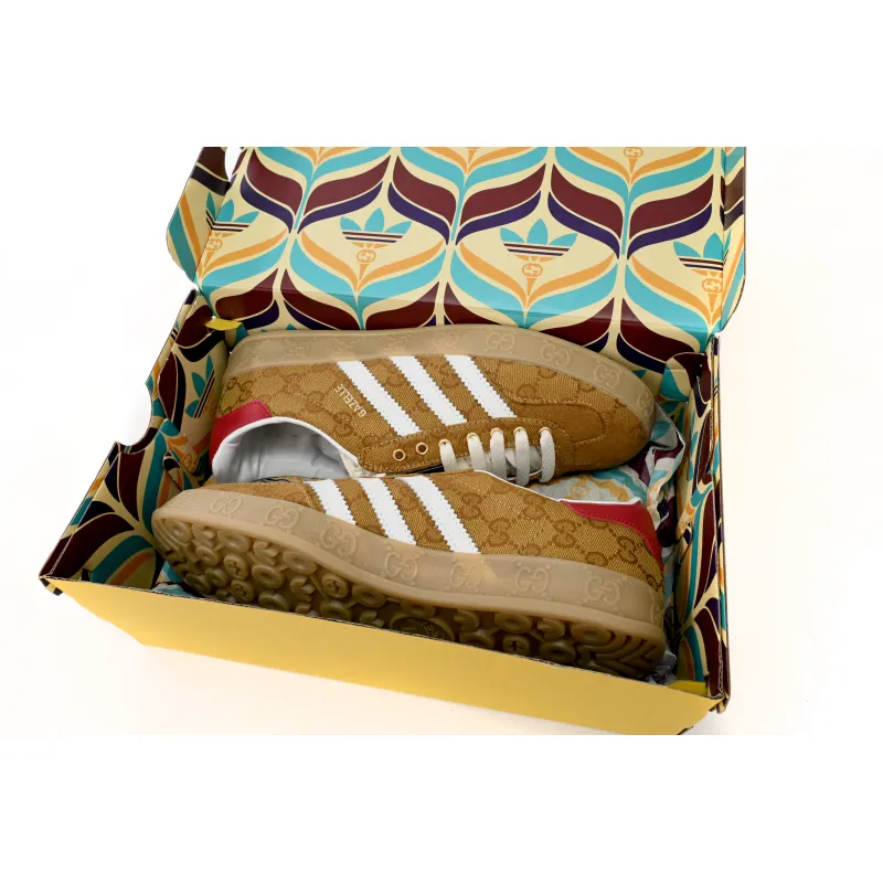 Adidas x Gucci Gazelle Beige Brown 'GG Monogram'