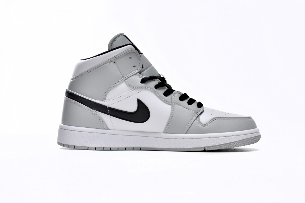 Fake Air Jordan 1 Mid Light Smoke Grey — Crewkicks